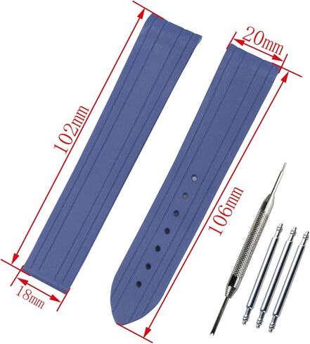 For Omega Seamaster 300 Curved End Sports Waterproof Strap Stainless Steel Clasp Watchband 20mm 22mm Rubber Silicone Strap in Saudi Arabia