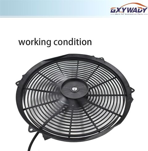 GXYWADY 16 inch Electric Radiator Fan Power 3000 CFM Thermostat Wiring Switch Relay Kit Black in Saudi Arabia