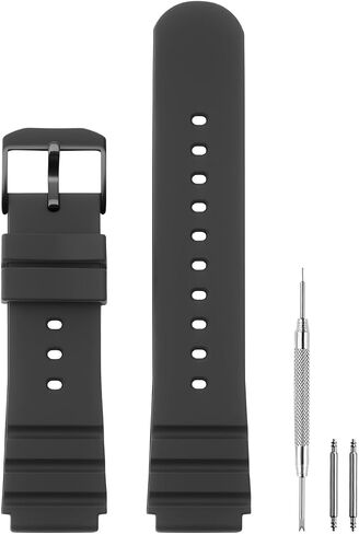 Compatible with Luminox Watch Bands, 21mm Soft Rubber Silicone Replacement Wrist Strap for Luminox Watch Series 3000 3001 3100 3200 3400 3600 and 3900, Black in Kuwait