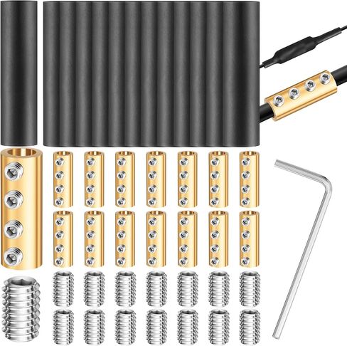 15 Sets Underground Wire Splice Kit Wire Connectors Suit for Wire Under 12 Awg 60 Amp Splicing Quick Wiring Connection Nut Kit Terminal with Shrink Tubes and Screws Circuit Connector in Saudi Arabia