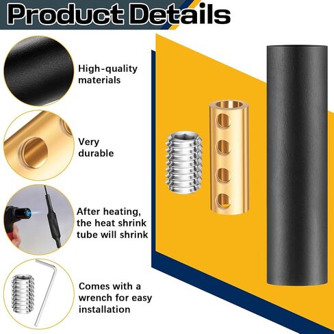 15 Sets Underground Wire Splice Kit Wire Connectors Suit for Wire Under 12 Awg 60 Amp Splicing Quick Wiring Connection Nut Kit Terminal with Shrink Tubes and Screws Circuit Connector in Saudi Arabia