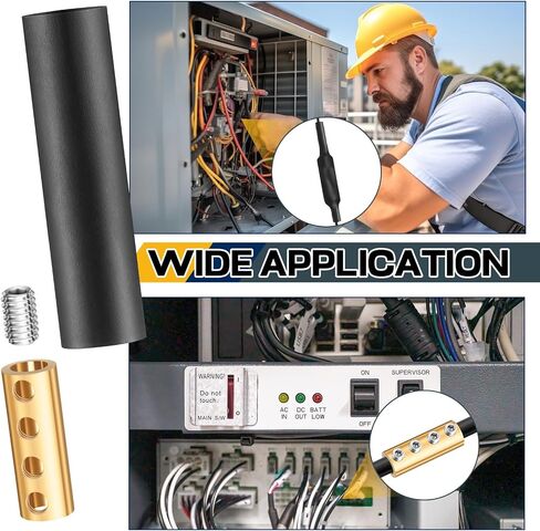 15 Sets Underground Wire Splice Kit Wire Connectors Suit for Wire Under 12 Awg 60 Amp Splicing Quick Wiring Connection Nut Kit Terminal with Shrink Tubes and Screws Circuit Connector in Saudi Arabia