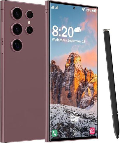 C23 Ultra 5G Unlocked Smartphone,8GB+512GB Fully Unlocked Cell Phone for Android 13 Unlocked Cell Phone 6.8" HD Screen Battery 6800mAh,48MP+108MP Camera/Dual SIM/Fingerprint Lock/Face (Orange) in Saudi Arabia
