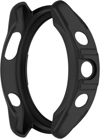 Case Compatible with Garmin Forerunner 965 Case TPU Cover Compatible with Garmin Forerunner 965 Smartwatch Accessories (Black,Green) in Kuwait