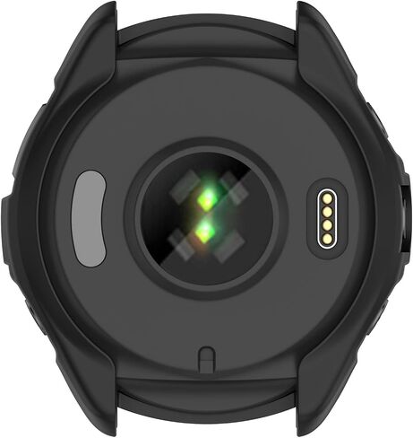 Case Compatible with Garmin Forerunner 965 Case TPU Cover Compatible with Garmin Forerunner 965 Smartwatch Accessories (Black,Green) in Kuwait
