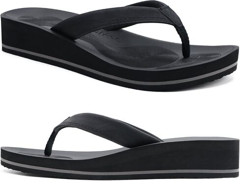 COFACE Flip Flops for Women With Comfortable Arch Support Ladies Fashion Platform Thong Sandals Soft Yoga Mat Sole For Beach/Indoor Outdoor in Saudi Arabia