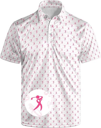 Golf Polo Shirts for Men Funny Short Sleeve Polo Shirts Golf Gifts Quick Dry Moisture Wicking Mens Hawaiian Polos Shirt in Saudi Arabia