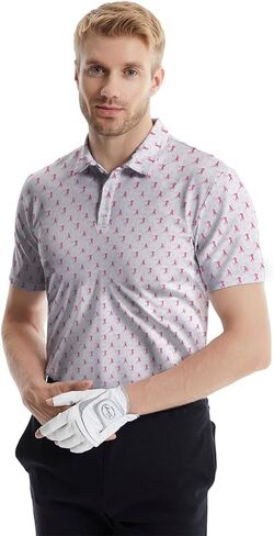 Golf Polo Shirts for Men Funny Short Sleeve Polo Shirts Golf Gifts Quick Dry Moisture Wicking Mens Hawaiian Polos Shirt in Saudi Arabia