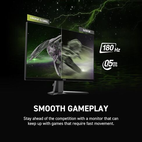 شاشة كمبيوتر MSI MAG 275F مقاس 27 بوصة QD-OLED 1920 x 1080 (FHD)، 180 هرتز، مزامنة تكيفية، HDMI، منفذ عرض، منفذ VGA، قابل للتركيب، إمالة، ارتفاع قابل للتعديل، مكبر صوت، 0.5 مللي ثانية، أسود in Saudi Arabia