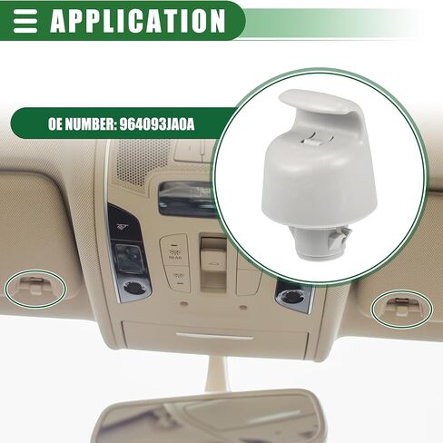 Motoforti Car Sun Visor Holder Clip ، Sun Visor Bracket Clips Hooker ، لنيسان باثفايندر 2013-2022 ، البلاستيك ، رقم 964093JA0A ، رمادي in Saudi Arabia