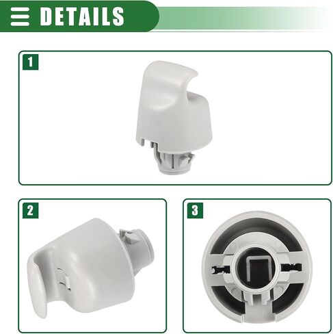 Motoforti Car Sun Visor Holder Clip ، Sun Visor Bracket Clips Hooker ، لنيسان باثفايندر 2013-2022 ، البلاستيك ، رقم 964093JA0A ، رمادي in Saudi Arabia