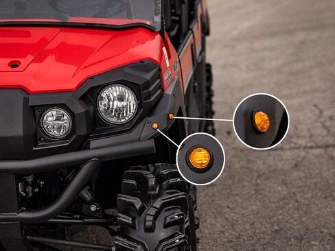 SuperATV Deluxe Plug and Play Turn Signal Kit Compatible with Kawasaki Mule Pro FXT/DXT/DX/FX/FXR (2016+) - Easy Installation in Saudi Arabia