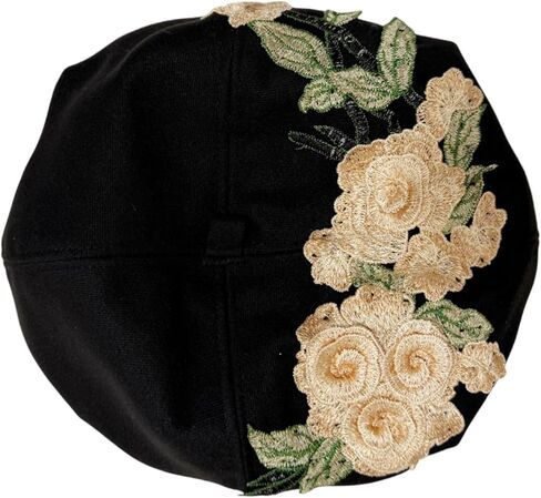 النساء الأنيقة الزهرة التطريز قبعة القبعة الفرنسية الأزهار الصيفية قبعة القبعات in Kuwait