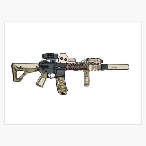 MK-18 Mod 1 ملصق ملصق ملصق Vinyl Secal 5 " in Saudi Arabia