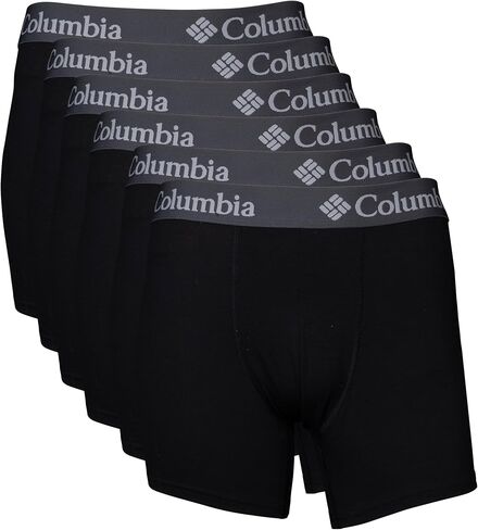 Columbia Men's 6 Pack Performance Boxer Brief, Teal/Neon Green/Black, Small in Saudi Arabia