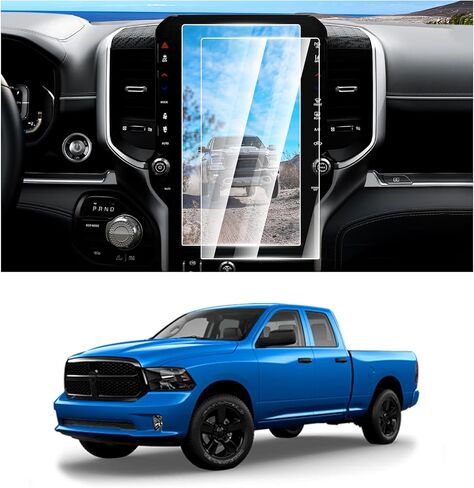 FIILINES Screen Protector for 2024 Jeep Wrangler JL/Gladiator/Wrangler 4XE, 12.3 inch Touchscreen 9H Tempered Glass Screen Protector Anti-Glare Shatterproof 2 Pack in Saudi Arabia