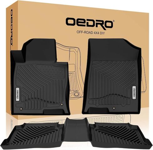 OEDRO Floor Mats & Cargo Mat Fit for 2021-2025 Chevrolet Suburban / 2021-2025 GMC Yukon XL 7-Seater, TPE All Weather 3 Row Floor Liners and Cargo Liners, Black in Saudi Arabia