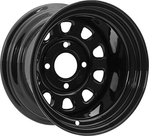 ITP Delta Steel Black Wheel with Machined Finish (12x7"/4x156mm) in Saudi Arabia