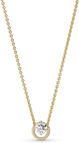 Pandora Sparkling Round Halo Pendant Collier Necklace, 17.7 inches in Saudi Arabia
