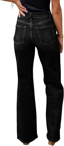 Women's High Waisted Wide Leg Jeans Stretchy Straight Leg Bootcut Denim Pants 2025 Trendy in Saudi Arabia