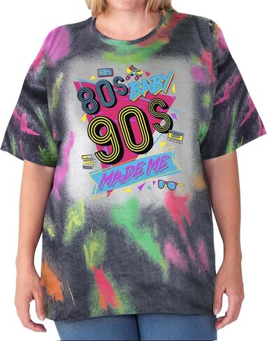 لقد جعلني Baby 90s قميصًا: نساء بالإضافة إلى حجم 90s القمصان Retro 80's Tshirt tshirt in Kuwait