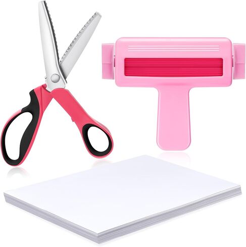 Paper Crimper, 9 Pinking Shears, Glossy Thin Inkjet Paper 100 Sheets, Glossy Photo Paper 8.5 x 11 Inches for Chip Bags Crafting for Inkjet Printer, Dye Ink 115gsm in Kuwait
