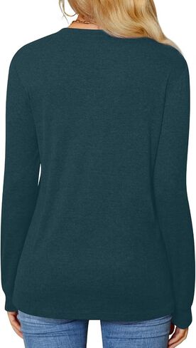 BISHUIGE Womens Long Sleeve Henley Tunic Tops Button T-Shirts V-Neck Casual Sweatshirt in Kuwait