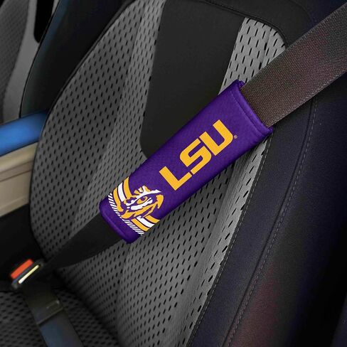 FANMATS 32128 LSU Tigers Team Color Rally Seatbelt Pad - 2 Pieces in Saudi Arabia