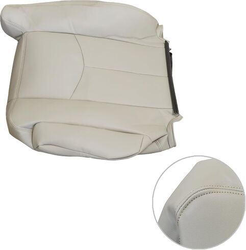 SecosAutoparts Driver Side Bottom & Top Lean Back Replacement Leather Seat Cover Compatible with Chevy GMC Tahoe Yukon Suburban Sierra 2003 2004 2005 2006 Light Tan in Saudi Arabia