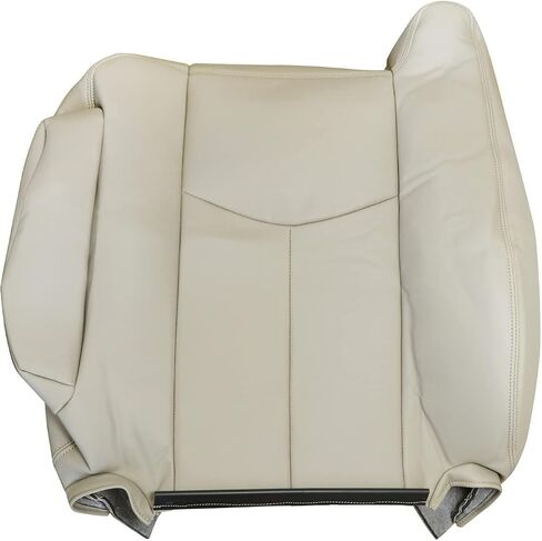 SecosAutoparts Driver Side Bottom & Top Lean Back Replacement Leather Seat Cover Compatible with Chevy GMC Tahoe Yukon Suburban Sierra 2003 2004 2005 2006 Light Tan in Saudi Arabia