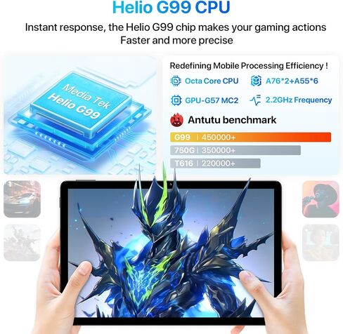 تابلت UMIDIGI MTK Helio G99 2024، G7 Tab Pro 16GB+256GB+1 تيرابايت، 11 بوصة FHD+ 1920×1200 أجهزة لوحية للألعاب، ثماني النواة 2.2 جيجا هرتز، 8000 مللي أمبير مع شحن 18 وات 13MP+8MP 4 مكبرات صوت، 5G WiFi+4G LTE، GPS، الوجه فتح in Kuwait