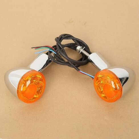 XMT-Moto خلفي إشارات الإشارات مؤشرات مصابيح LED مجموعة من Harley Davidson XL883 XL1200 Sportster 1992-Later (Amber Light/Orange Lens) in Saudi Arabia