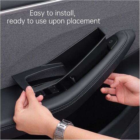 4pcs Tesla Model 3 Highland/Model Y Door Side Storage Box Handle Bocket Armrest Rustenger Storage Tray Contay ، ملحقات داخلية عالمية لـ Tesla in Kuwait