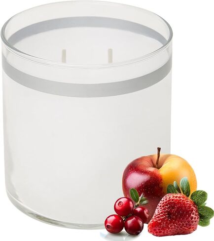 PartyLite GloLite Iced Snowberries™ Jar Candle | Cranberry-Pomegranate-Peach Scent | Infused with Frosted Air Blend in Saudi Arabia