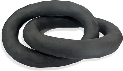 UPWOIGH White Knot Inspired Modern Ceramic Decor,Large Minimalist Coffee Table Decor,6.02x8.07in,Big Handmade Boho Ceramic Link Chain Decorative Home Décor for Living Room in Saudi Arabia