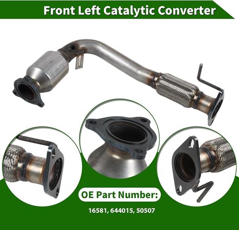 Catalytic Converter Front & Rear Compatible with Chevrolet Equinox, GMC Terrain 2010 2011 2012 2013 2014 2.4L l4 Catalytic Convertor High Performance 54850 50507 16581 in Saudi Arabia