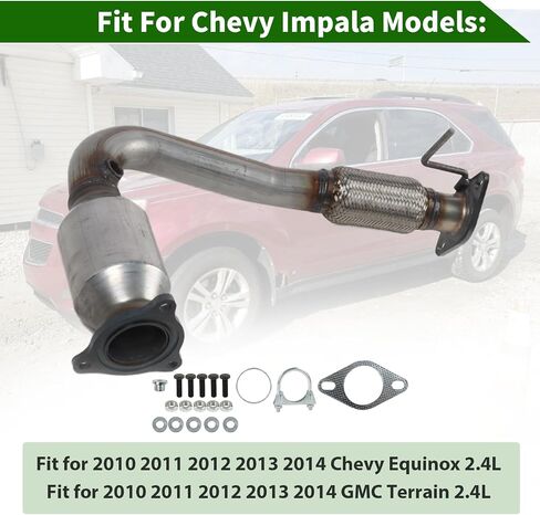 Catalytic Converter Front & Rear Compatible with Chevrolet Equinox, GMC Terrain 2010 2011 2012 2013 2014 2.4L l4 Catalytic Convertor High Performance 54850 50507 16581 in Saudi Arabia