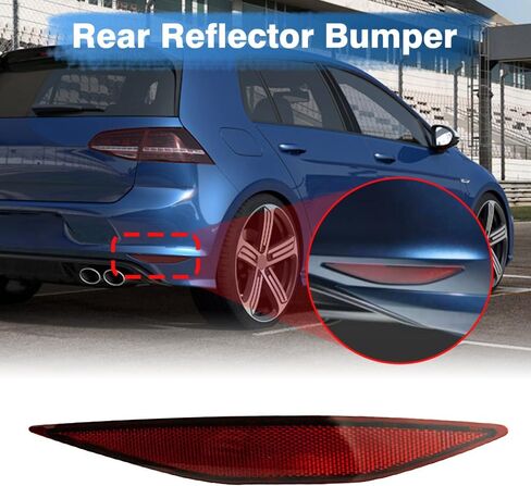 Rear Reflector Bumper 5G0945106, Compatible with VW Golf MK7 2012-2016, Rear Safety Bumper Reflector Tail Light - Rear Right Passenger Side in Saudi Arabia
