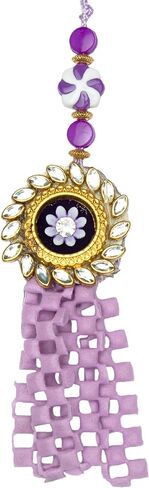 Rakhi Lumba set For Brother and Bhabhi Rakhi for Bhai Bhaiya pack of 2 Couple Purple Flower Rakhi Thread Pair Dora gift Pack for Indian Traditional Festival in Saudi Arabia