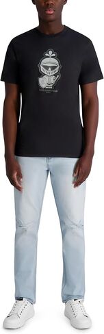 KARL LAGERFELD Men's Short Sleeve Crewneck Karl Knight Graphic Design T-Shirt in Kuwait