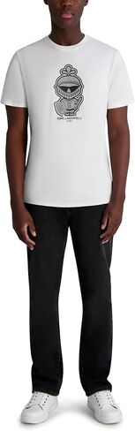 KARL LAGERFELD Men's Short Sleeve Crewneck Karl Knight Graphic Design T-Shirt in Saudi Arabia