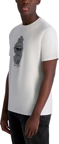 KARL LAGERFELD Men's Short Sleeve Crewneck Karl Knight Graphic Design T-Shirt in Saudi Arabia
