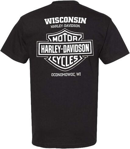 Harley-Davidson Men's Willie G Skull Short Sleeve Tee w/Chest Pocket, Black in Saudi Arabia