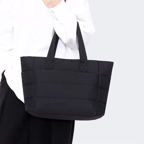 DENGSHANYANG Tote Bag for Women, Lightweight Puffy Tote Bag with Compartments, Quilted Shoulder Bag Handbag for Travel, Work in Kuwait