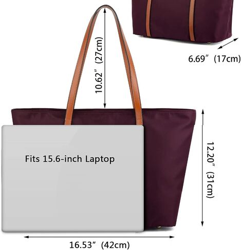 YALUXE Women's Nylon Tote Bags Large Capacity Shoulder Bags Work Handbags Purses in Saudi Arabia