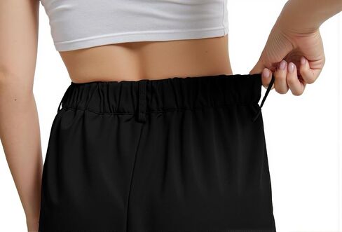 Wide Leg Work Pants Women Loose Straight Business Casual Dress Pants Palazzo Trousers with Elastic in The Back in Saudi Arabia