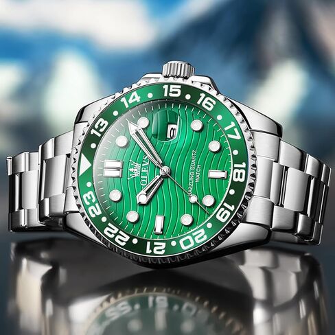 OLEVS Watch Men Luxury Big Face Dress Easy Read Mens Watches with Date Waterproof Luminous Stainless Steel Watches for Men Business Fashion Analog Quartz Men's Wrist Watches Rotatable Bezel Men Watch in Saudi Arabia