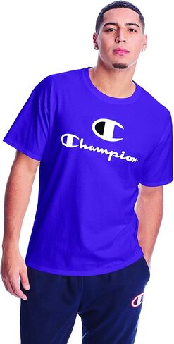 Champion Men's Classic T-Shirt, Double Logo in Saudi Arabia