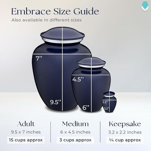 Geturns Embrace Adult Personalized Football Cremation Urns for Human Ashes I Large Cobalt Blue Funeral Urn for Men and Women I 200 lbs in Saudi Arabia