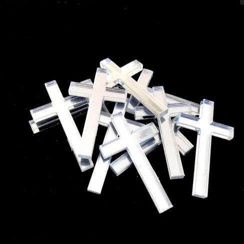 Cross Shaped Crafting Mirrors, Set of 10, Many Colours, Shatterproof Acrylic, Silver Mirror, Pack of 10 x 4cm in Saudi Arabia